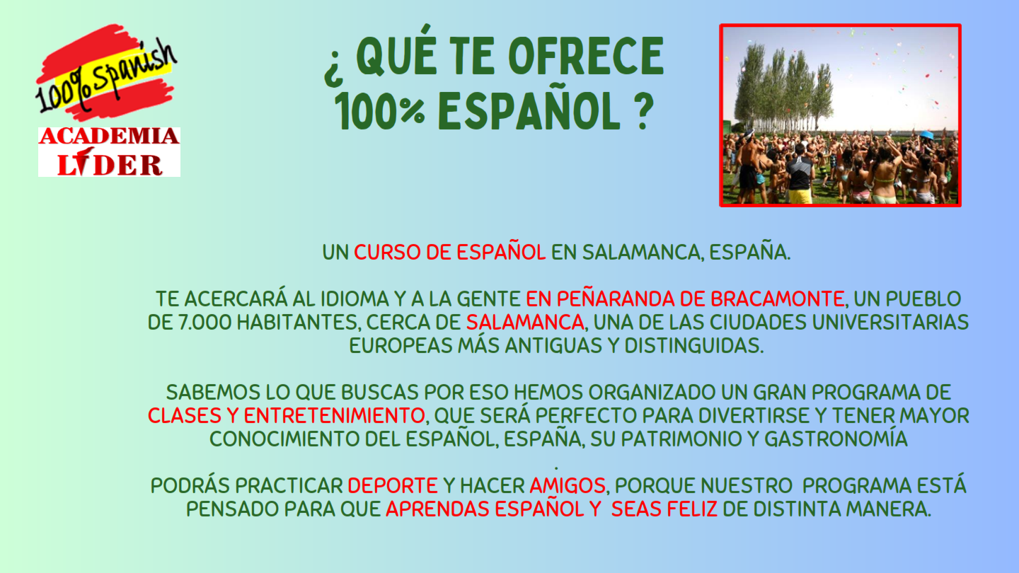 qué ofrece 100% español